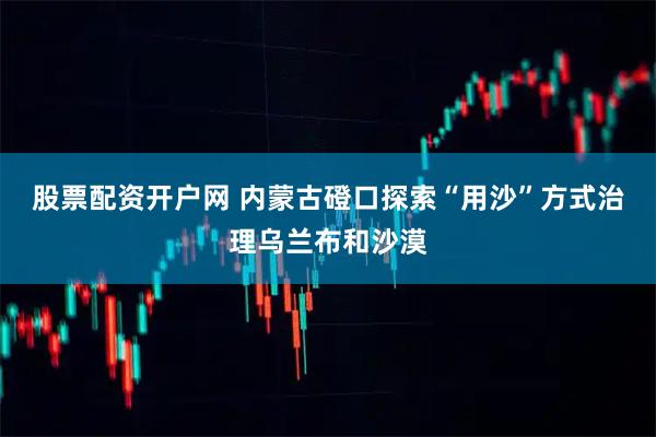 股票配资开户网 内蒙古磴口探索“用沙”方式治理乌兰布和沙漠